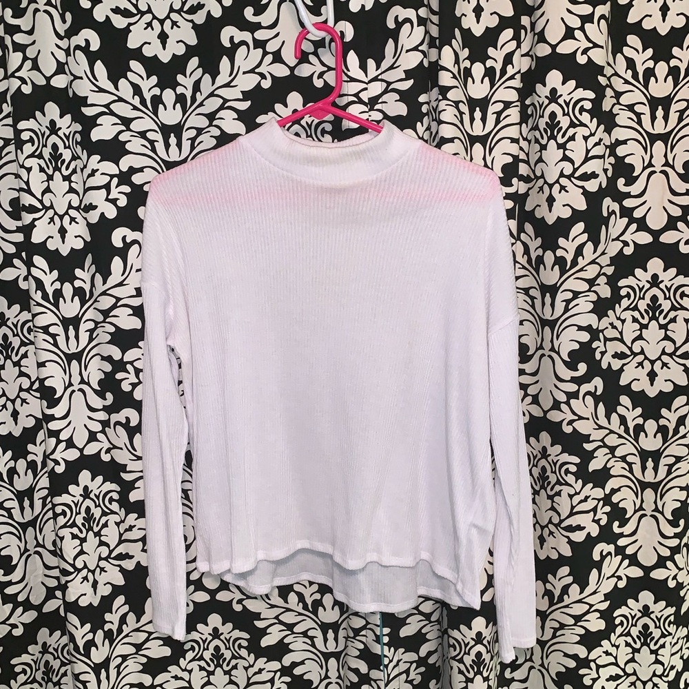 White long sleeved turtle neck